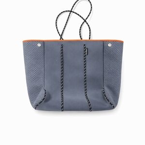 QOGIR Neoprene Tote Bag Gray Orange Drawstring